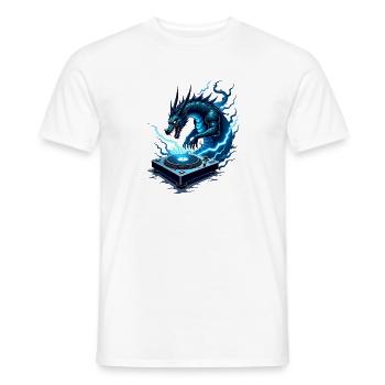 Blaues Drachen-DJ Kraft - Männer T-Shirt - Weiß - Vorne - AI Model Male 178 dark (178cm)