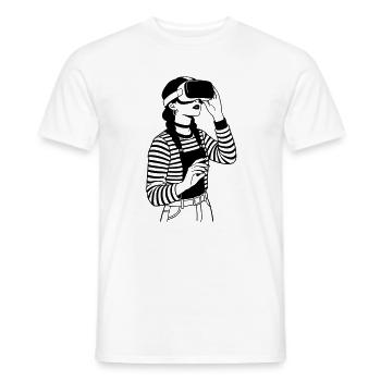 VR Gamer - Männer T-Shirt - Weiß - Vorne - AI Model Male 178 dark (178cm)