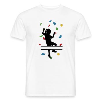 Climbing Wall Girl – Individuelle Klettererin - Männer T-Shirt - Weiß - Vorne - AI Model Male 178 dark (178cm)