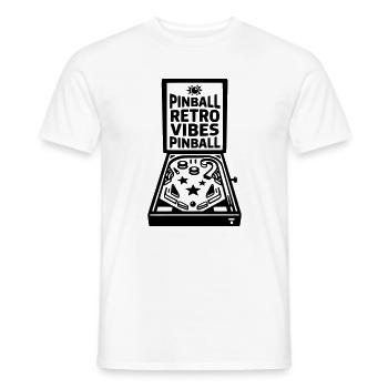 Vibrations Rétro du flipper - T-shirt homme - blanc - Devant - AI Model Male 178 dark (178cm)