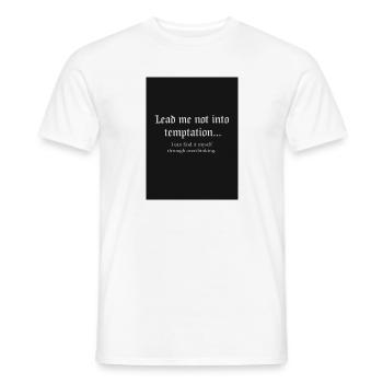 Gothic Overthinking T-Shirt - Funny Dark Academia - Men's T-Shirt - white - Front - AI Model Male 178 dark (178cm)