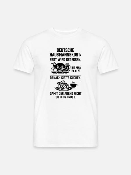 Hausmannskost typisch deutsch - Männer T-Shirt - Weiß