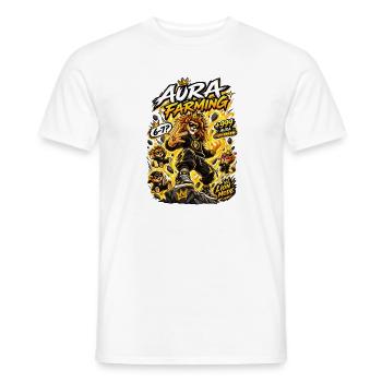 Löwenaura-Farming – +999 Aura - Männer T-Shirt - Weiß - Vorne - AI Model Male 178 dark (178cm)
