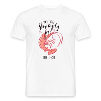 You’re Shrimply the Best  Shrimp - Männer T-Shirt - Weiß - Vorne - AI Model Male 178 dark (178cm)