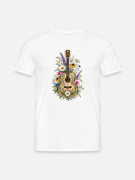 Botanische Wildblumen Wildblume - Männer T-Shirt - Weiß