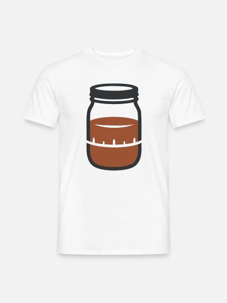 Sauerteig Einmachglas Icon - Männer T-Shirt - Weiß