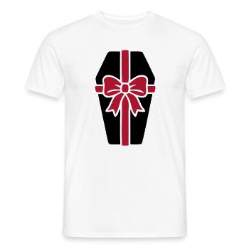 Sarg Geschenkbox Schleife Icon - Männer T-Shirt - Weiß - Vorne - AI Model Male 178 dark (178cm)