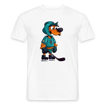 Eishockey Hund - Männer T-Shirt - Weiß - Vorne - AI Model Male 178 dark (178cm)