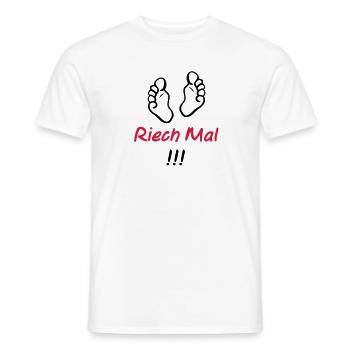 riech_mal - Men's T-Shirt - white - Front - AI Model Male 178 dark (178cm)