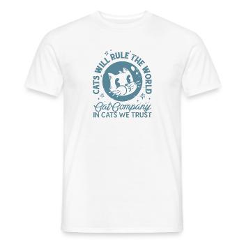 Cat Company - Männer T-Shirt - Weiß - Vorne - AI Model Male 178 dark (178cm)