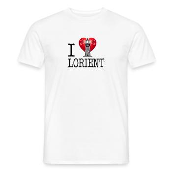 I Love Lorient von I Love Bretagne - Männer T-Shirt - Weiß - Vorne - AI Model Male 178 dark (178cm)