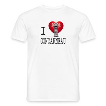 I Love Concarneau de I Love Bretagne - Camiseta hombre - blanco - delante - AI Model Male 178 dark (178cm)