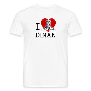 I love Dinan di I love Bretagne - T-shirt uomo - bianco - Fronte - AI Model Male 178 dark (178cm)