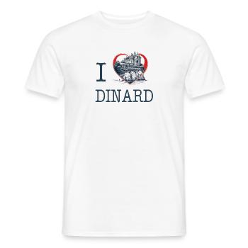 I Love Dinard Villa by I Love Bretagne - Men's T-Shirt - white - Front - AI Model Male 178 dark (178cm)
