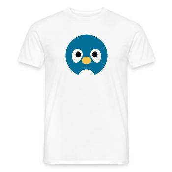 Cartoon Penguin Face - Men's T-Shirt - white - Front - AI Model Male 178 dark (178cm)