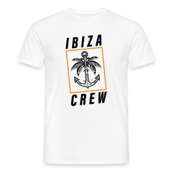 Ibiza Crew Anchor Palm Tree Holidays - T-shirt homme - blanc - Devant - AI Model Male 178 dark (178cm)