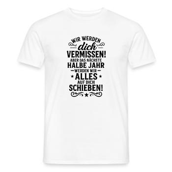 Anciens collègues Félicitations pour votre évasion Nouveau travail - T-shirt homme - blanc - Devant - AI Model Male 178 dark (178cm)