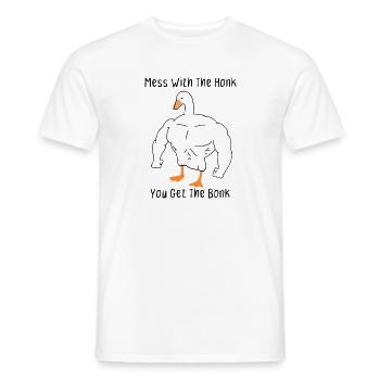 mess with the honk,you get the bonk - T-shirt homme - blanc - Devant - AI Model Male 178 dark (178cm)