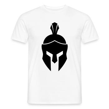 Spartaner Helm - Männer T-Shirt - Weiß - Vorne - AI Model Male 178 dark (178cm)