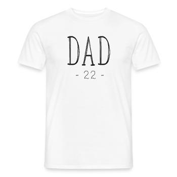 DAD -22- Father Family Papa 2022 - Men's T-Shirt - white - Front - AI Model Male 178 dark (178cm)