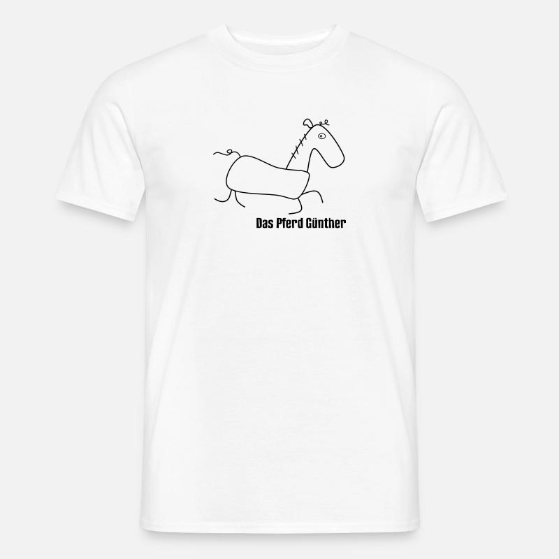 Das Pferd Günther - Männer T-Shirt - Weiß