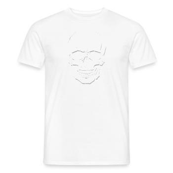 Crâne blanc - T-shirt homme - blanc - Devant - AI Model Male 178 dark (178cm)