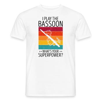 Fagott Orchesta Design für Fagottisten - Männer T-Shirt - Weiß - Vorne - AI Model Male 178 dark (178cm)