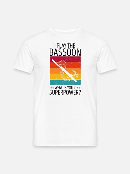 Fagott Orchesta Design für Fagottisten - Männer T-Shirt - Weiß
