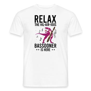 Fagottrohr für Fagottist und Fagottorchester - Männer T-Shirt - Weiß - Vorne - AI Model Male 178 dark (178cm)