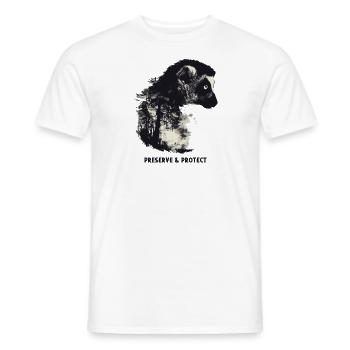 Préserver et protéger les lémuriens de Madagascar - T-shirt homme - blanc - Devant - AI Model Male 178 dark (178cm)