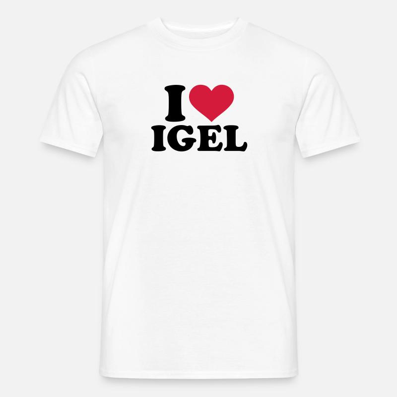 Igel - Männer T-Shirt - Weiß