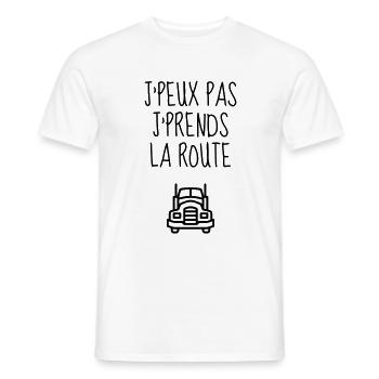 Trucker LKW Fahrer Routier Truck Camion Transport - Men's T-Shirt - white - Front - AI Model Male 178 dark (178cm)