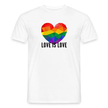 LGBTQ+ Love is Love - Männer T-Shirt - Weiß - Vorne - AI Model Male 178 dark (178cm)