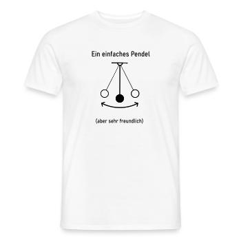 Freundliches Pendel - Männer T-Shirt - Weiß - Vorne - AI Model Male 178 dark (178cm)