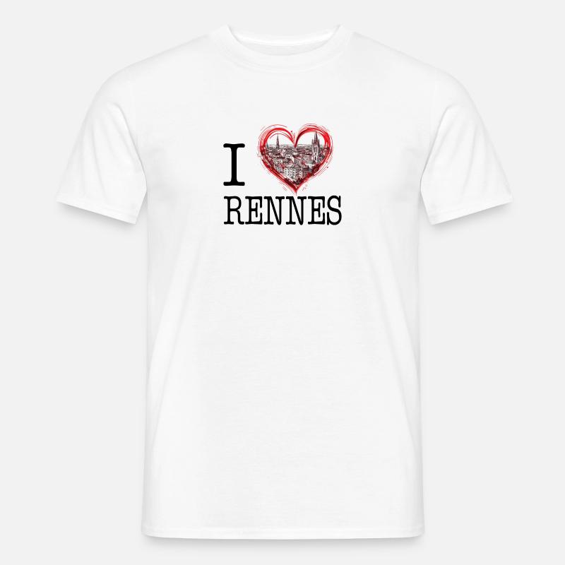 Ich liebe Rennes - Männer T-Shirt - Weiß