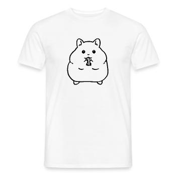 hamster - Men's T-Shirt - white - Front - AI Model Male 178 dark (178cm)