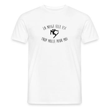 Snow is too soft for me - Men's T-Shirt - white - Front - AI Model Male 178 dark (178cm)