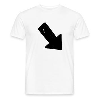 Pfeil Zeichnung Skizze schwarz - Männer T-Shirt - Weiß - Vorne - AI Model Male 178 dark (178cm)