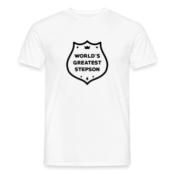Stepson Schwiegersohn Beau Fils Baby Bébé Birth - Men's T-Shirt - white - Front - AI Model Male 178 dark (178cm)