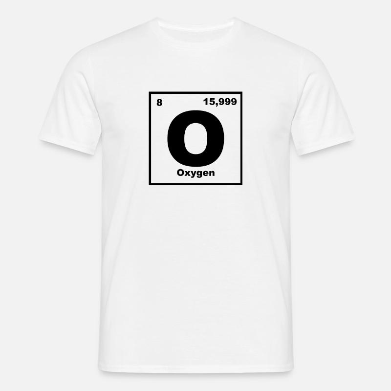 Oxygen/Sauerstoff Element - Männer T-Shirt - Weiß