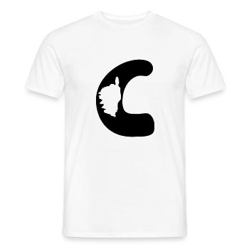c corse map - Men's T-Shirt - white - Front - AI Model Male 178 dark (178cm)