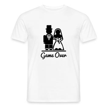 T-Shirt Spiel vorbei. Ich bin verheiratet. - Männer T-Shirt - Weiß - Vorne - AI Model Male 178 dark (178cm)