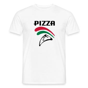 Pizza (3c) - Männer T-Shirt - Weiß - Vorne - AI Model Male 178 dark (178cm)