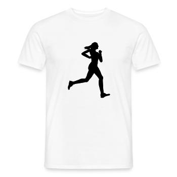 running woman - T-shirt homme - blanc - Devant - AI Model Male 178 dark (178cm)