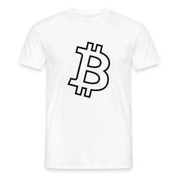 Bitcoin Log - Männer T-Shirt - Weiß - Vorne - AI Model Male 178 dark (178cm)