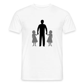 Jumeaux 2 filles - T-shirt homme - blanc - Devant - AI Model Male 178 dark (178cm)