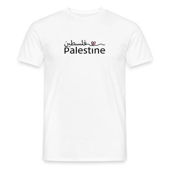 Palestine design with Arabic calligraphy - Männer T-Shirt - Weiß - Vorne - AI Model Male 178 dark (178cm)