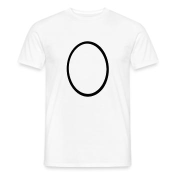 Das O - Männer T-Shirt - Weiß - Vorne - AI Model Male 178 dark (178cm)