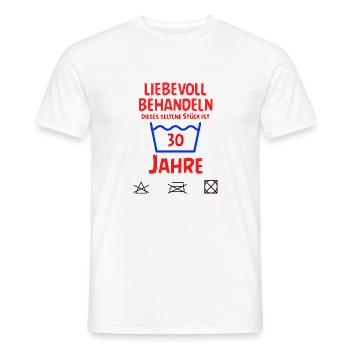 SSW131 30 Jahre im Geburtstag - Männer T-Shirt - Weiß - Vorne - AI Model Male 178 dark (178cm)