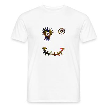 Mystery Cyberface - Men's T-Shirt - white - Front - AI Model Male 178 dark (178cm)